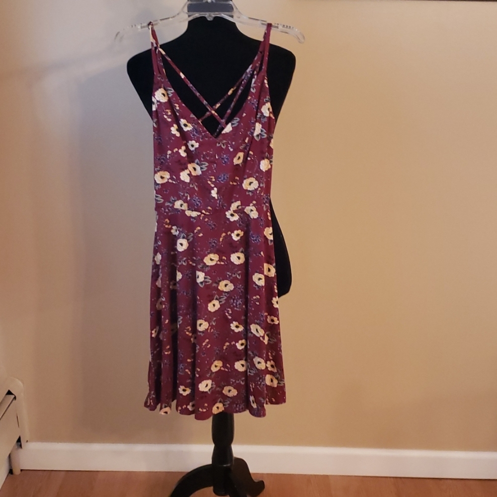 Sundress burgundy  floral